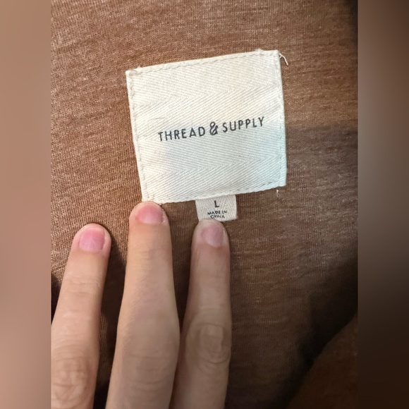 Thread & Supply Long Shacket with Pockets - Size Large - Picture 4 of 5